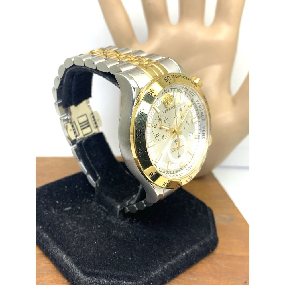 Versace Men's Watch VE2U00422 Swiss Quartz Chronograph Two Tone Stainless Steel - Picture 15 of 15
